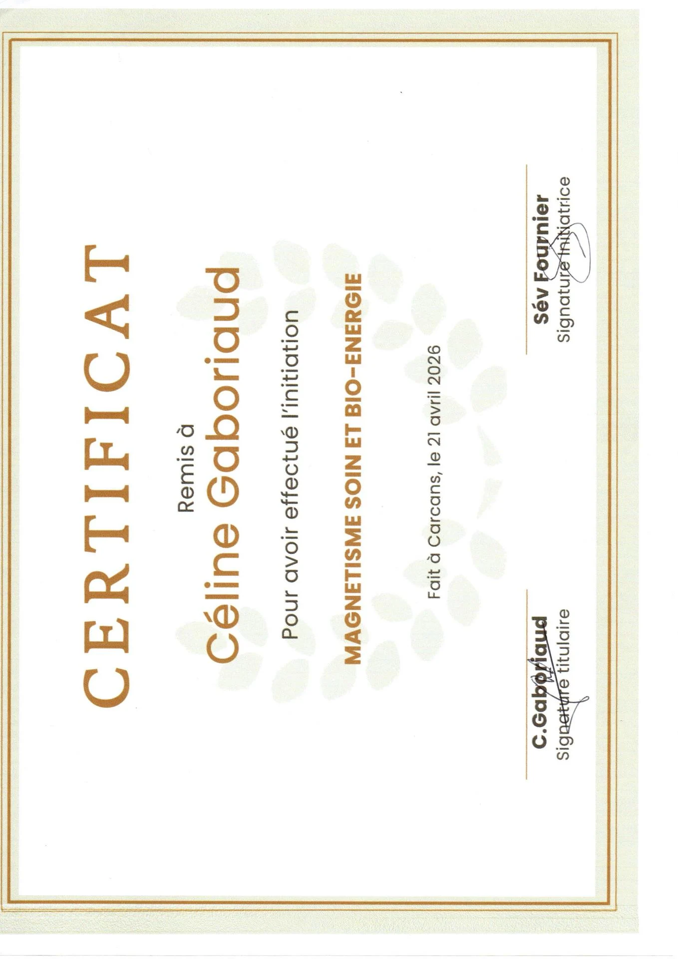 Diplome magnetisme